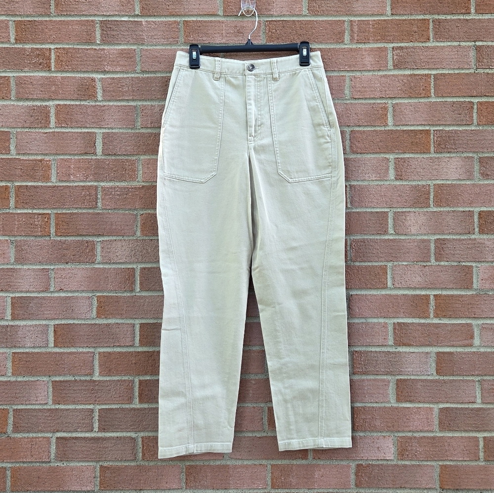 Reiss Cream High-Waist Tapered Pants - Picture 2 of 6